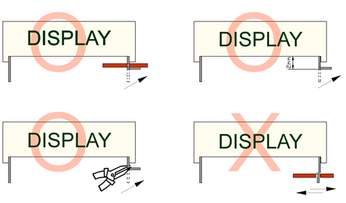 LED light bar display forming caution