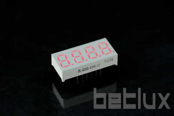 7 Segment Green LED - Four Digit 0.36 inch | white color | red color | blue color