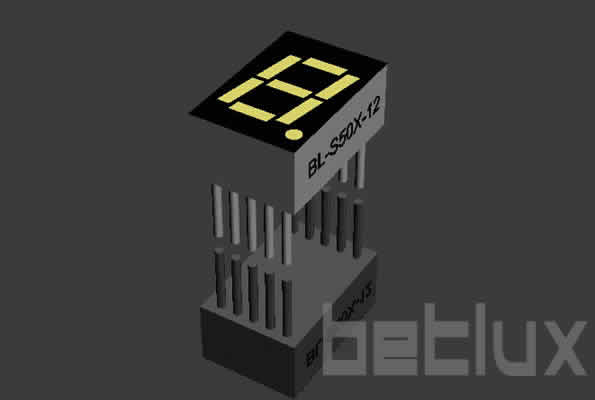 7 segment led | seven segment display | single LED 0.50 inch bicolor